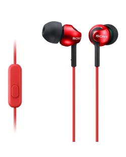 Ακουστικά με μικρόφωνο Sony MDR-EX110AP - κόκκινα