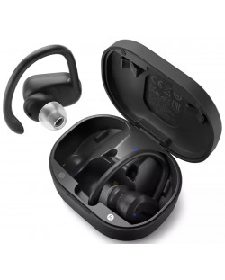 Σπορ ακουστικά με μικρόφωνο Philips - TAA7306BK/00, TWS, μαύρα