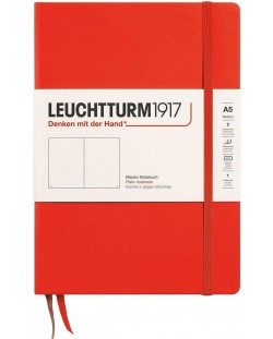 Σημειωματάριο Leuchtturm1917 New Colours - А5, με λευκές σελίδες, Lobster, σκληρό εξώφυλλο