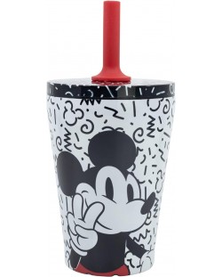 Θερμικό κύπελλο με καλαμάκι Stor Mickey Mouse - Vibes, 360 ml