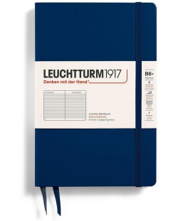 Σημειωματάριο Leuchtturm1917 Paperback - B6+, μπλε, σελίδες με γραμμές, σκληρό εξώφυλλο