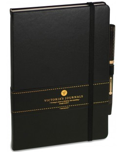 Σημειωματάριο με σκληρό εξώφυλλο Victoria's Journals А5, μαύρο