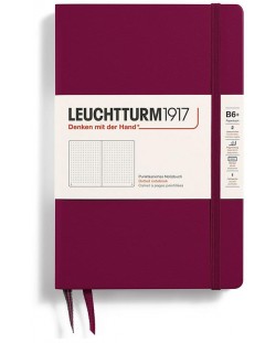 Σημειωματάριο Leuchtturm1917 Paperback - B6+, κόκκινο, διακεκομμένες σελίδες, σκληρό εξώφυλλο