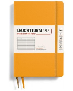 Σημειωματάριο Leuchtturm1917 Paperback - B6+, πορτοκαλί, σελίδες με γραμμές, σκληρό εξώφυλλο