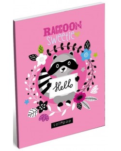 Σημειωματάριο  А7 Lizzy Card - Lollipop Raccoon Sweetie