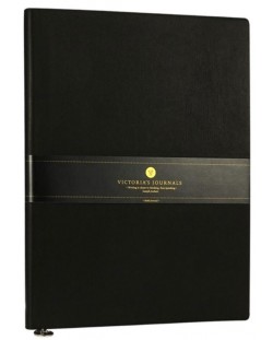 Σημειωματάριο Victoria's Journals Smyth Flexy - Μαύρο, πλαστικό εξώφυλλο, 96 φύλλα, А5