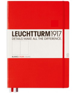 Σημειωματάριο  Leuchtturm1917 Master Classic - А4+, λευκές σελίδες ,Red
