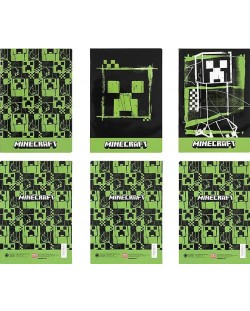 Τετράδιο Panini Minecraft - Green, А4, 40 φύλλα, φαρδιές γραμμές , ποικιλία
