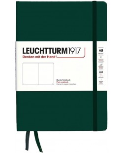 Σημειωματάριο Leuchtturm1917 Natural Colors - A5, σκούρο πράσινο, λευκές σελίδες, σκληρό εξώφυλλο