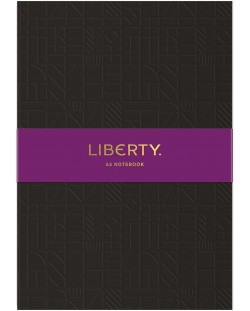 Σημειωματάριο Liberty Tudor - A5, μαύρο, ανάγλυφο