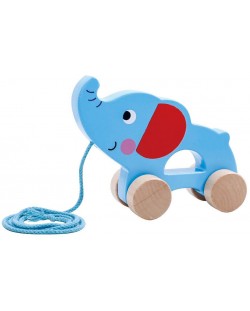 Tooky Toy Ξύλινο παιχνίδι έλξης Elephant