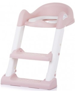 Κάθισμα τουαλέτας με σκάλα  Chipolino - Tippy, ροζ