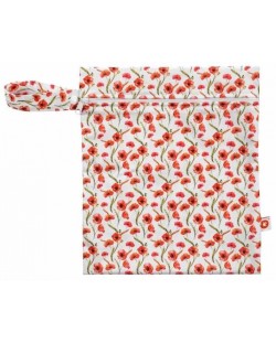 Τσάντα για βρεγμένα ρούχα Xkko - Red Poppies, 25 x 30 cm