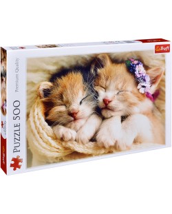 Παζλ Trefl 500 κομμάτια - Κοιμισμένα γατάκια 