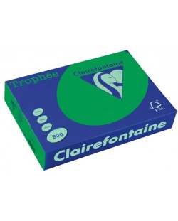 Έγχρωμο φωτοτυπικό χαρτί Clairefontaine - А4, 80 g/m2, 100 φύλλα, Intensive Forest Green 