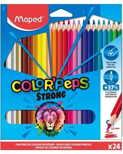 Χρωματιστά μολύβια Maped Color Peps - Strong, 24 χρώματα