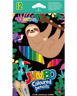 Χρωματιστά μολύβια Colorino Wildkid - Jumbo, 12 χρωμάτων