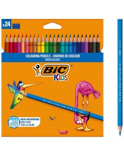 Χρωματιστά μολύβια BIC Kids - Tropicolors, 24 χρώματα