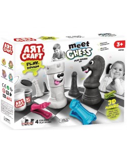 Δημιουργικό σετ Art Craft - Μοντελοποίηση πλαστελίνης, παιχνίδι σκακιού, 400 γρ