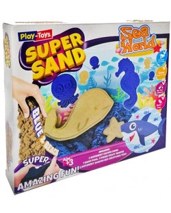 Δημιουργικό σετ κινητικής άμμου PlayToys - Sea Animals