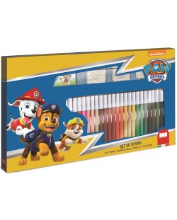 Δημιουργικό σετ   Multiprint - Paw Patrol, 3 σφραγίδες και 36 μαρκαδόροι