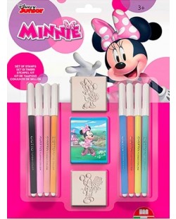 Δημιουργικό σετ   Multiprint - Minnie, 2 σφραγίδες και 8 μαρκαδόροι