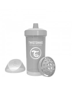 Κύπελλο μωρού με στόμιο Twistshake Kid Cup - Γκρι, 360 ml