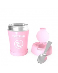Δοχείο φαγητού Twistshake Insulated Pastel - Pink, 350 ml