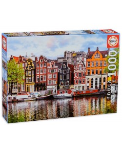 Παζλ Educa 1000 κομμάτια - Στρεβλά σπίτια στο Άμστερνταμ