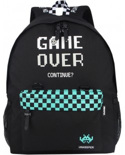 Σχολική τσάντα Unkeeper - Game Over, πράσινη