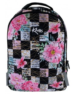 Σχολική τσάντα   Kaos 2 σε 1 - Flower Queen,  4 θήκες