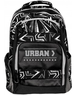 Σχολική ανατομική τσάντα S Cool - Urban, Black Lines