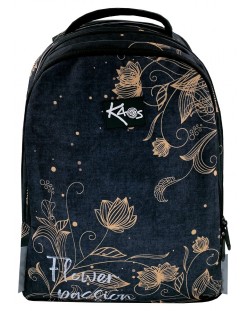 Σχολική τσάντα  Kaos 2 σε 1 - Flower Passion,4 θήκες