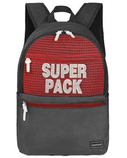 Σχολικό σακίδιο S. Cool Super Pack - Red and Black, με 1 θήκη