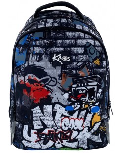 Σχολική τσάντα   Kaos 2 σε 1 - Gorilla,4 θήκες