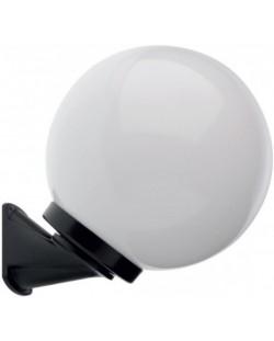 Εξωτερική Απλίκα Smarter - Sfera 250 9873, IP44, E27, 1x42W, μαύρο με λευκό γυαλί