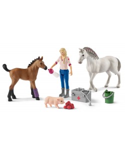 Σετ φιγούρες Schleich Farm World - Κτηνίατρος σε επίσκεψη