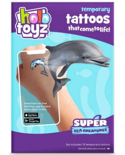 Προσωρινά τατουάζ HoloToyz Augmented Reality - Θαλάσσια πλάσματα
