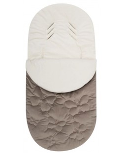 Χειμερινος σάκος  καροτσιού New Baby - πεταλούδες, 45 х 95 cm, εκρού