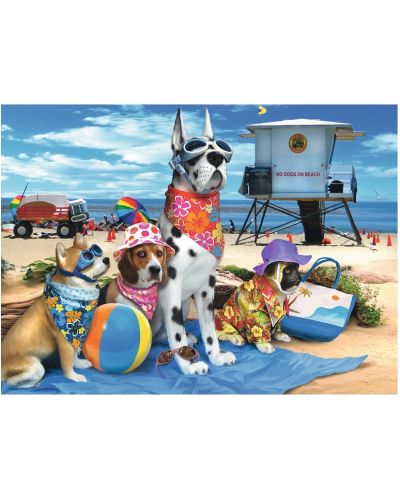 Παζλ Ravensburger από 100 XXL τεμάχια - Χωρίς σκυλιά στην παραλία  - 2