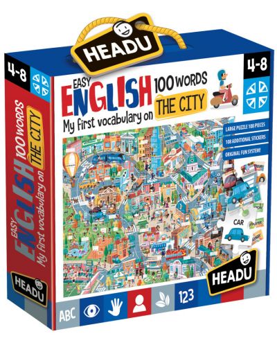 Εκπαιδευτικό σετ Headu - Η πόλη, οι πρώτες 100 αγγλικές λέξεις - 1