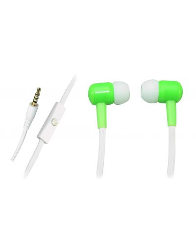 Ακουστικά με μικρόφωνο Sandberg - Speak'n Go, λευκά/πράσινa - 1