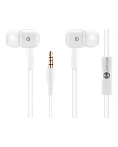 Ακουστικά με μικρόφωνο Sandberg - Speak'n Go, λευκά - 1