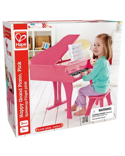 Παιδικό μουσικό όργανο Hape - Πιάνο, ροζ - 5