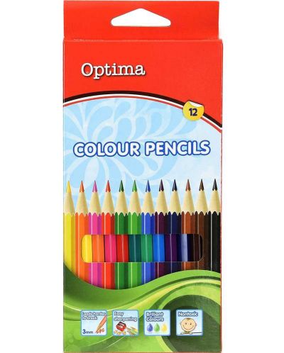 Χρωματιστά μολύβια Optima - 12 χρώματα - 1