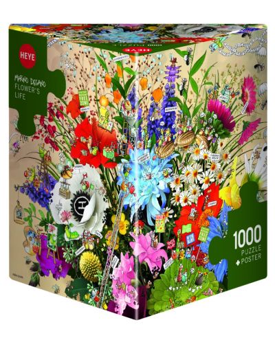Παζλ Heye 1000 κομμάτια - Η ζωή των λουλουδιών, Marino Degano - 1