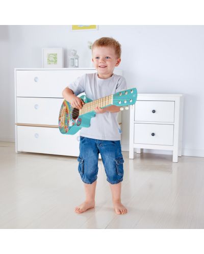 Παιδικό μουσικό όργανο Hape - Κιθάρα Flower Power, από ξύλο - 3