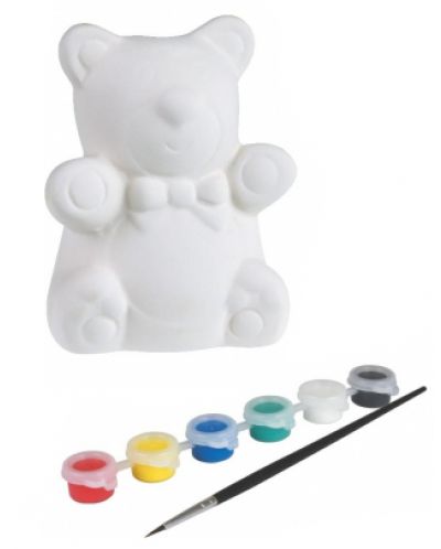 Κεραμικός κουμπαράς - Αρκούδα, για χρωματισμό - 1