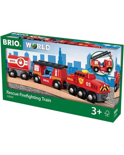 Παιχνίδι Brio World - Πυροσβεστικό τρένο - 1