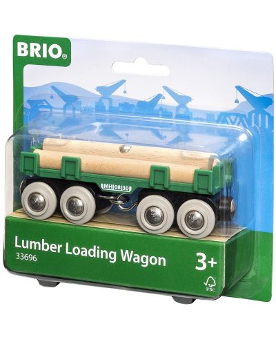 Σιδηροδρομικό αξεσουάρ Brio - Βαγόνι με ξυλεία - 1
